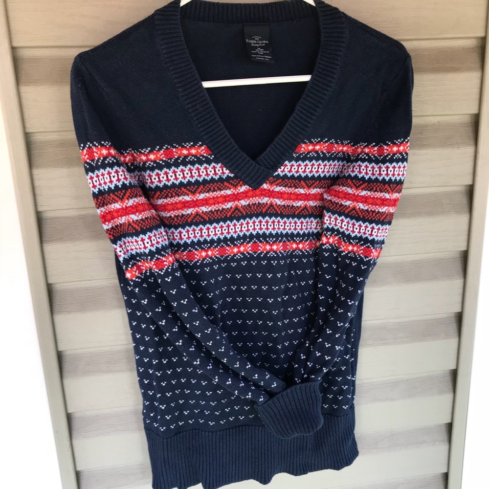 V-neck Sweater winter print ❄️